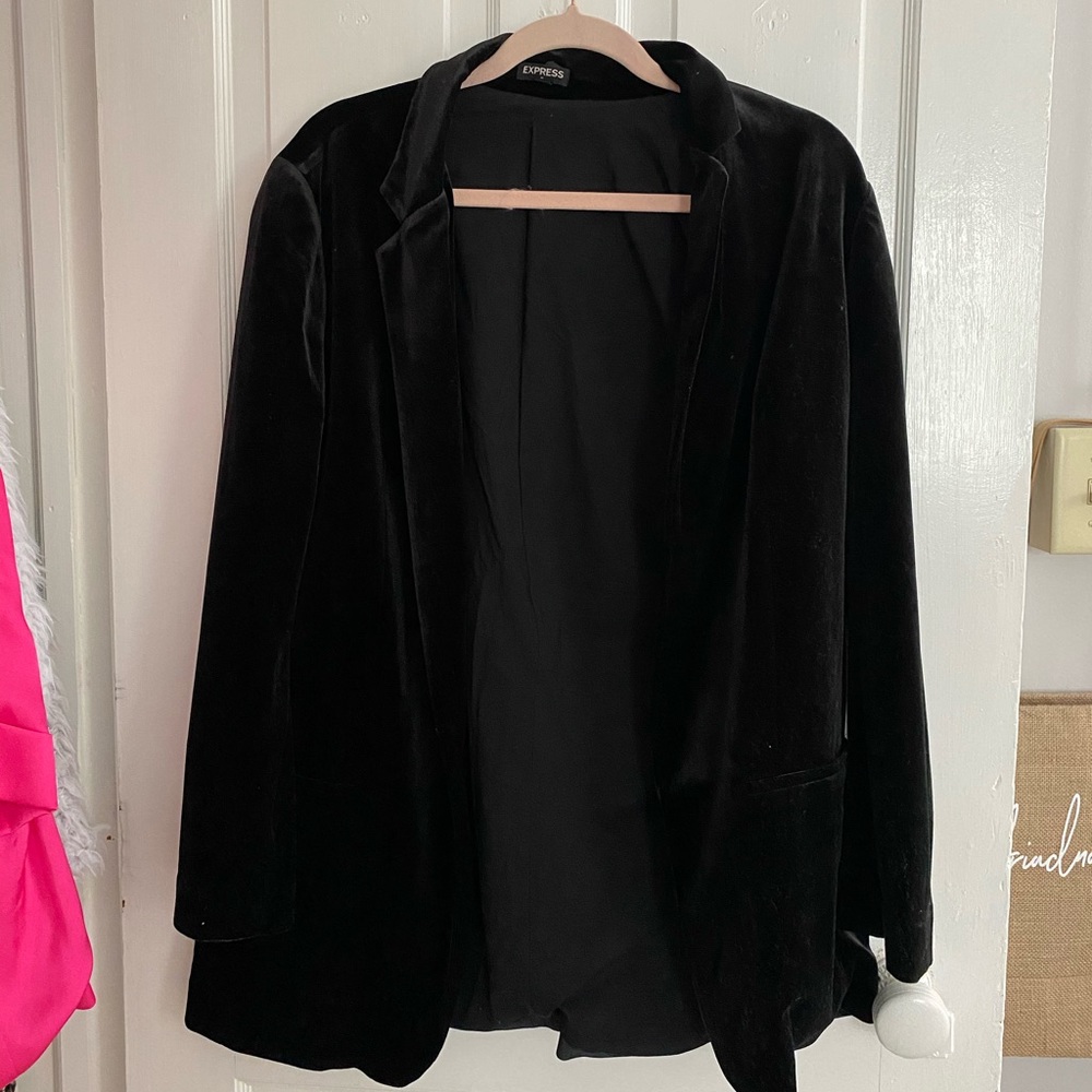 Express velvet blazer